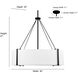 Telfar 6 Light 30 inch Modern Gold/White Indoor Pendant Ceiling Light